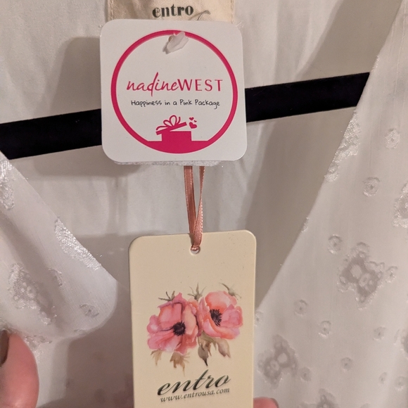 Entro Long Sleeve White Top Large NWT - Picture 6 of 7